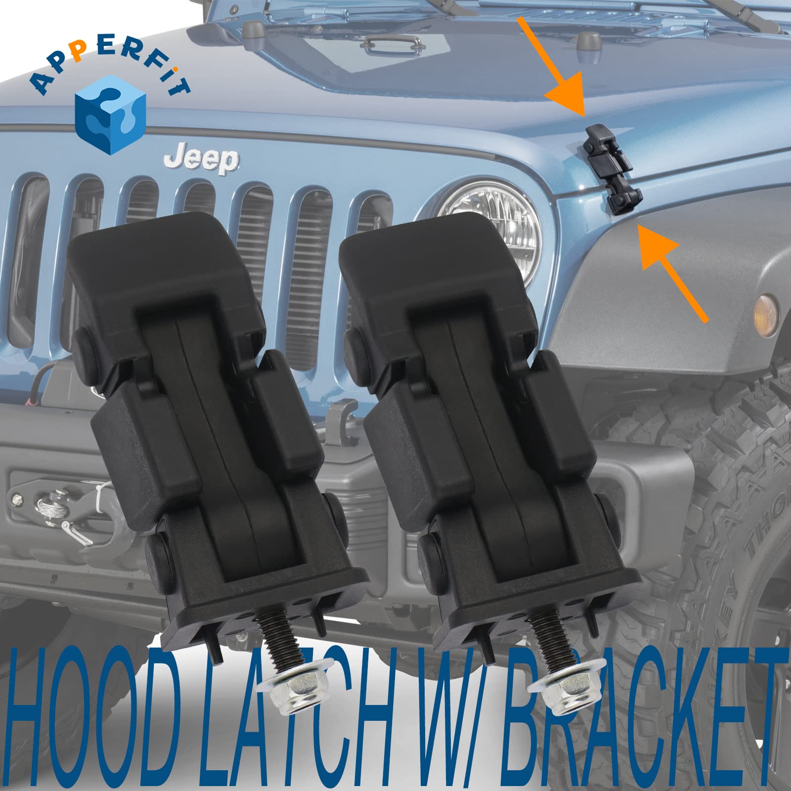 Amazon.com: Hood Latch w/Catch Bracket & Rubber Strap 55395653AG
